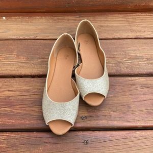 Open toe sparkle flats from H & M